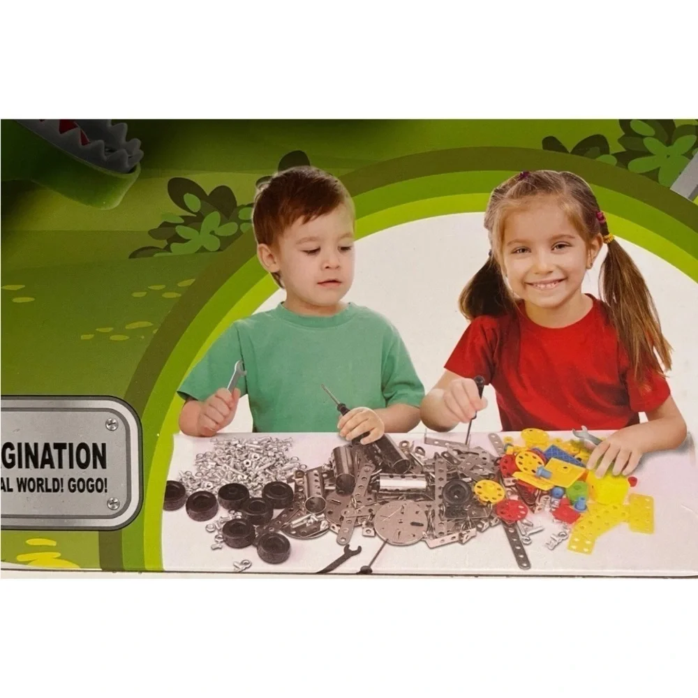 Dinosaur Model Building Set - Green and Silver